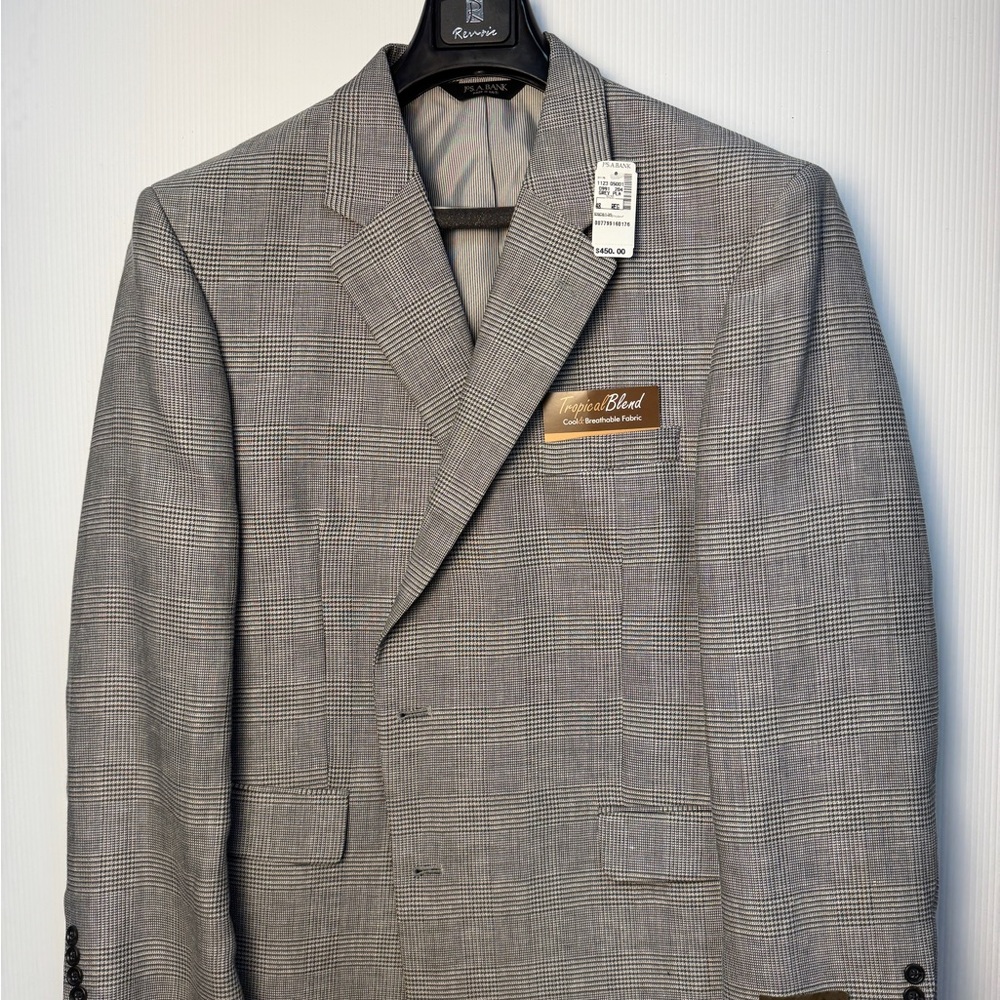 Jos. A. Bank Gray Sport Coat with Notch Lapel